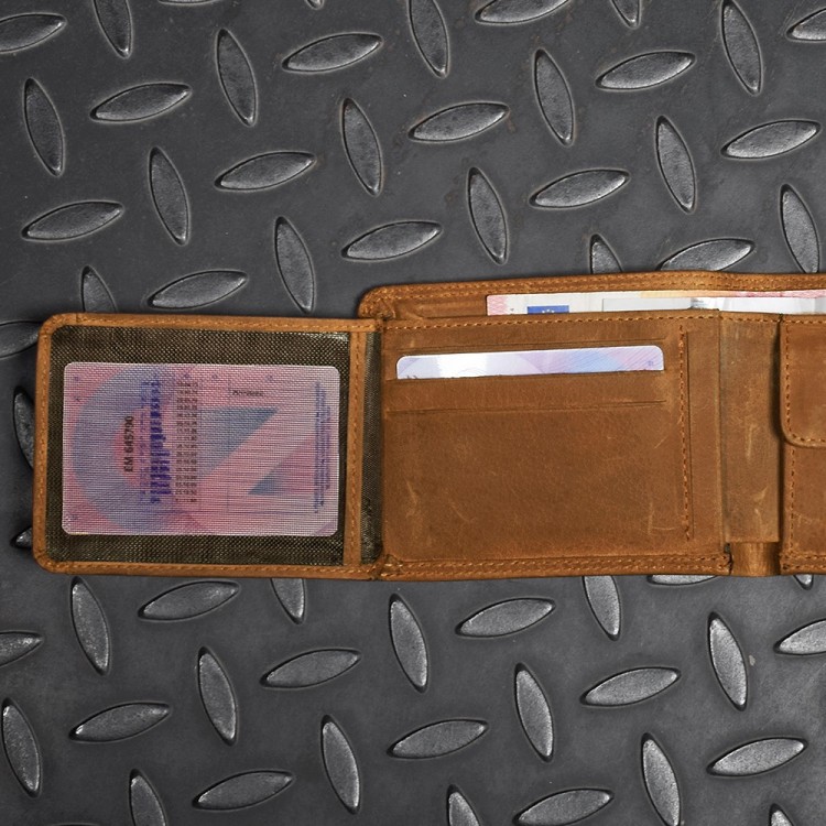 4SR Geldbörse Money Maker Brown aus Leder
