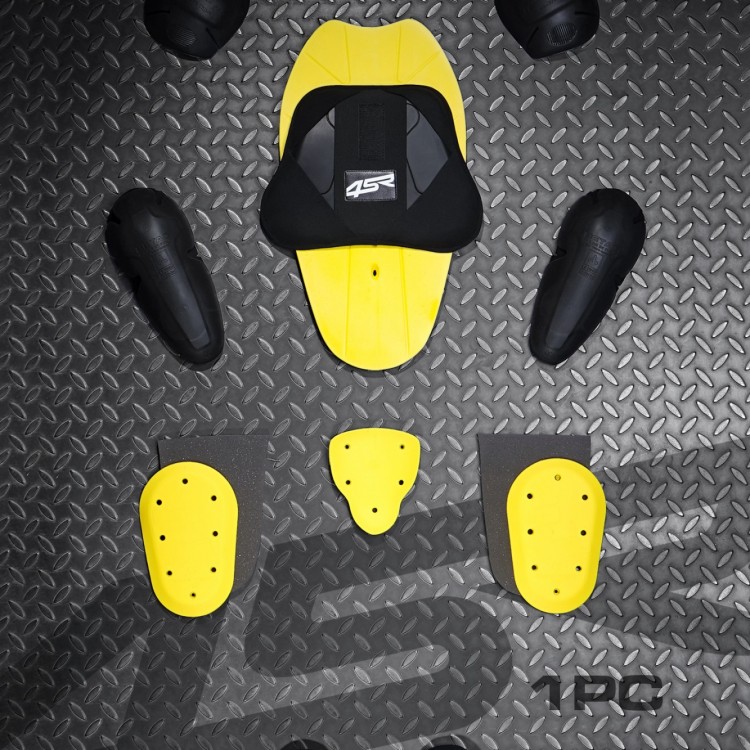 4SR Racing Neon AR Airbag Ready Motorrad Lederkombi 13