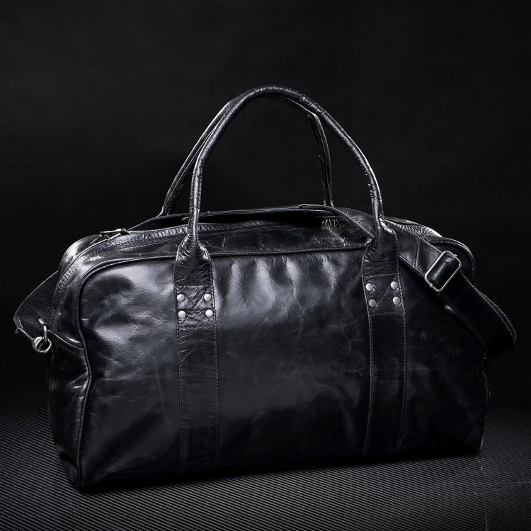 4SR Petroleum Leder Reisetasche mit abnehmbarem Gurt