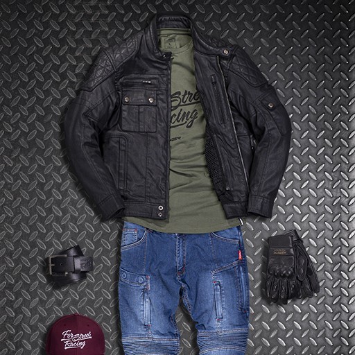 4SR Retro Motorradjacke Urban Cafe