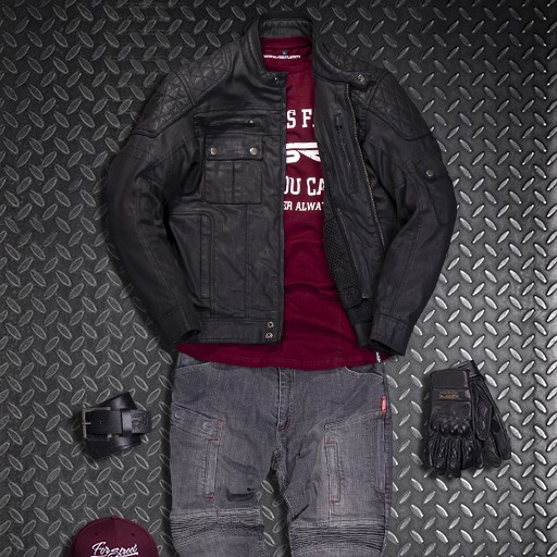 4SR Retro Motorradjacke Urban Cafe
