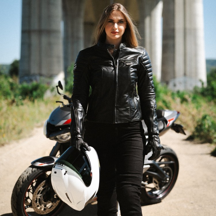 4SR damen Motorrad Leder Jacke B - Monster Lady