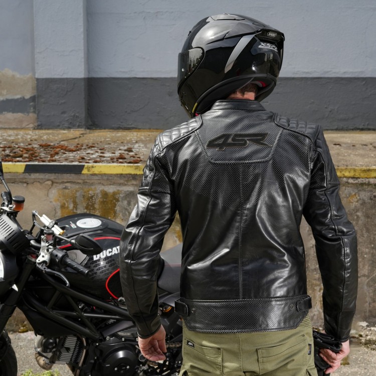 4SR Motorradjacke Scrambler Petroleum II & Motorradjeans Tourismo Green