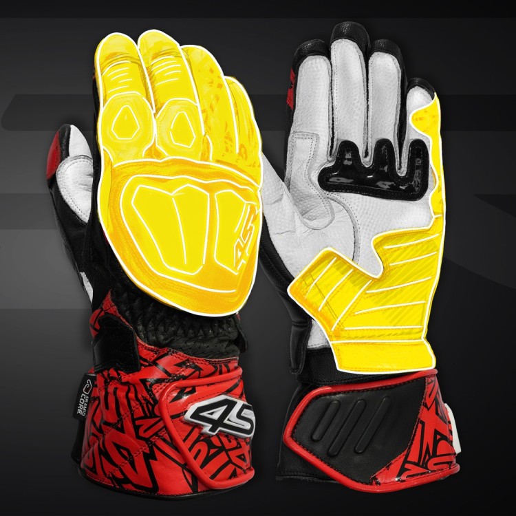 4SR Sport-Motorradhandschuhe RR Aramid Core Red