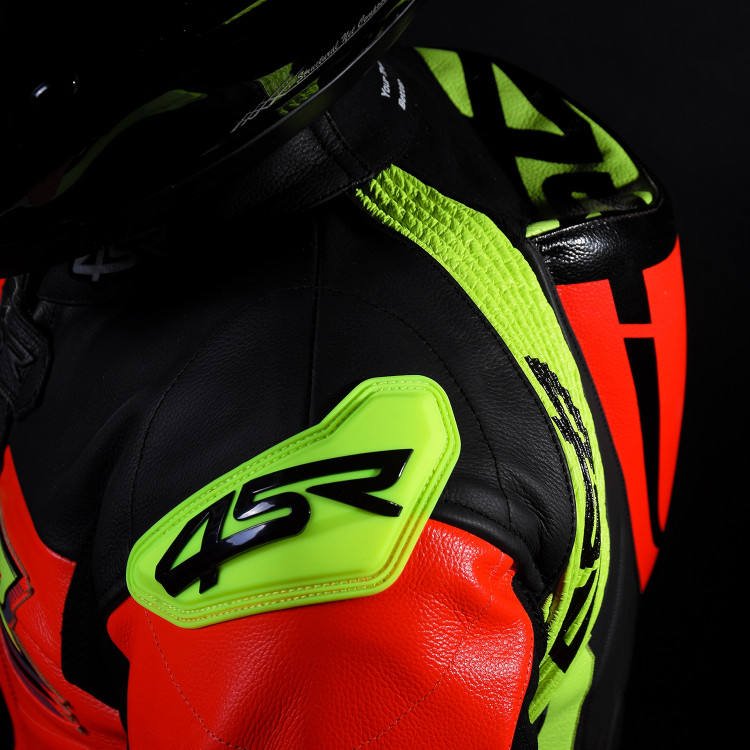 4SR Motorrad Lederkombi RR Evo III Neon 2-Teiler 8