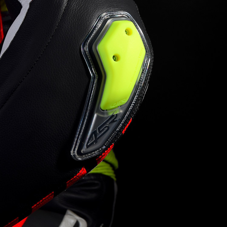 4SR Motorrad Lederkombi RR Evo III Neon 2-Teiler 9