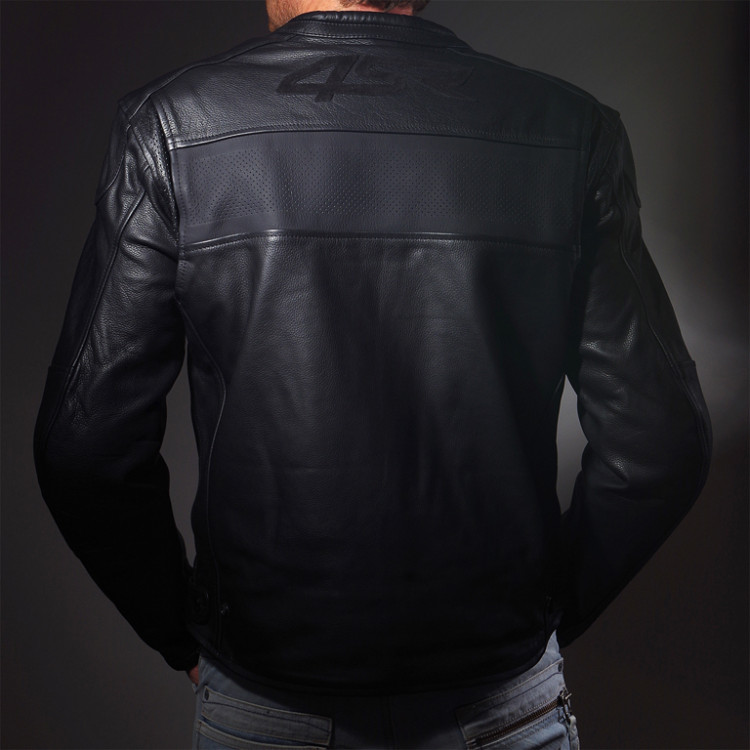 Motorrad Leder Jacke 4SR Hooligan - Black Velvet