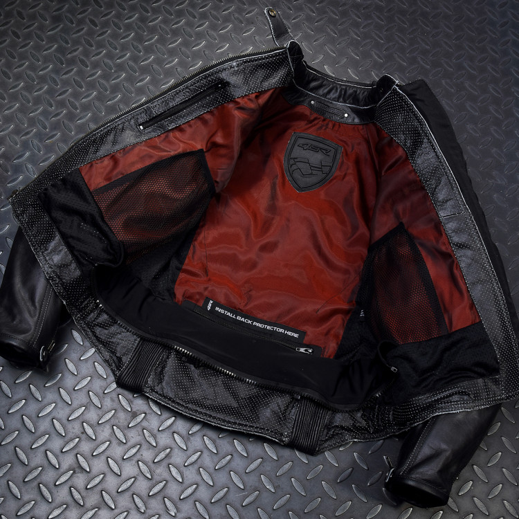 4SR Motorrad Leder Jacke Scrambler Lady Petroleum