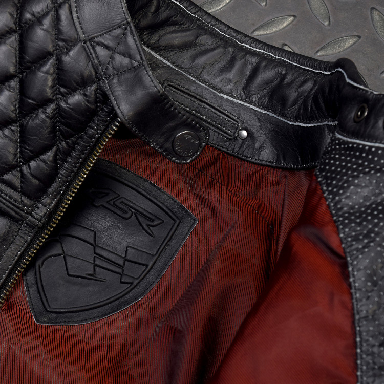 4SR Motorrad Leder Jacke Scrambler Lady Petroleum