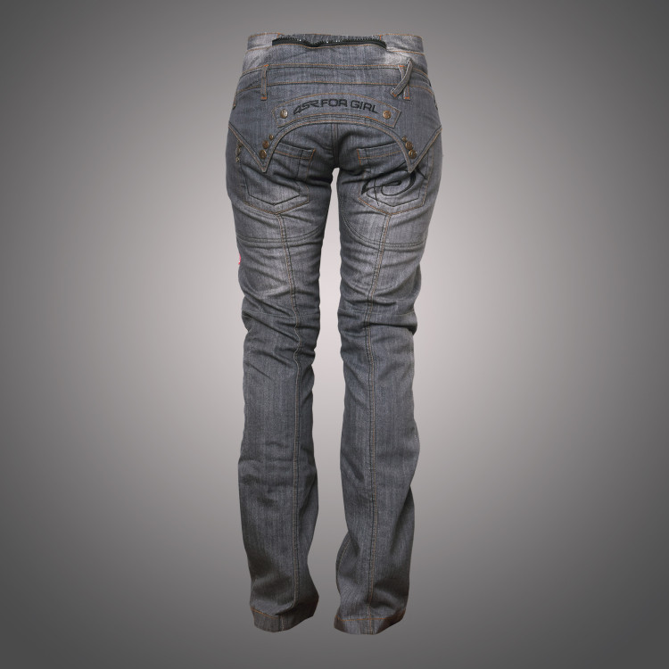 4SR Damen Motorradjeans - Jeans Lady Star Grey