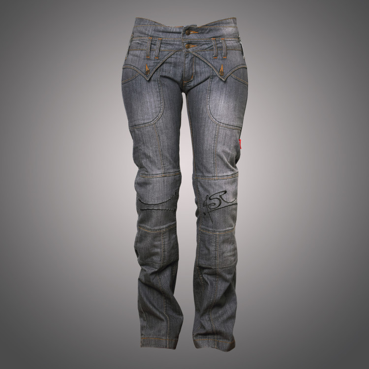 4SR Damen Motorradjeans - Jeans Lady Star Grey