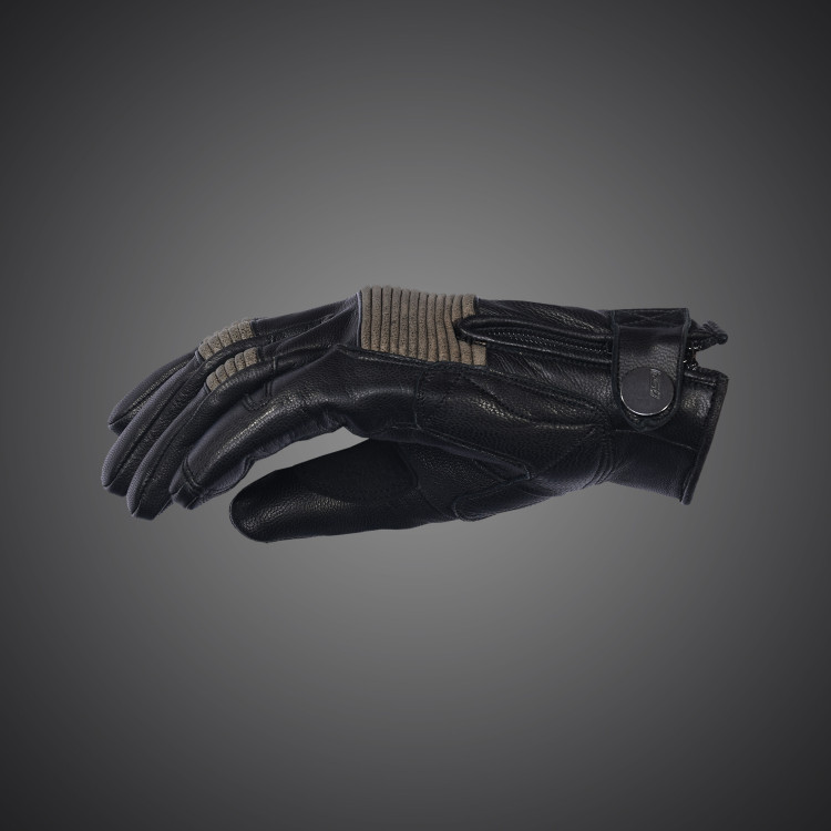 4SR Retro Black Motorradhandschuhe