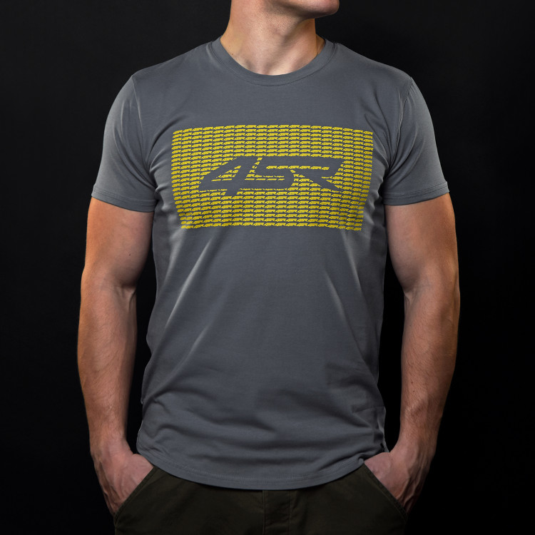 4SR Männer graue T-Shirt Symbol