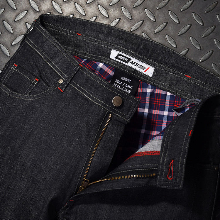 4SR Kevlar Motorradjeans - Cool Black 