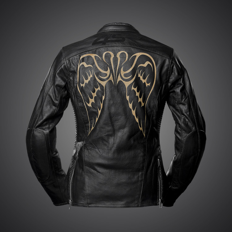 4SR Motorrad Lederjacke Angel Wings