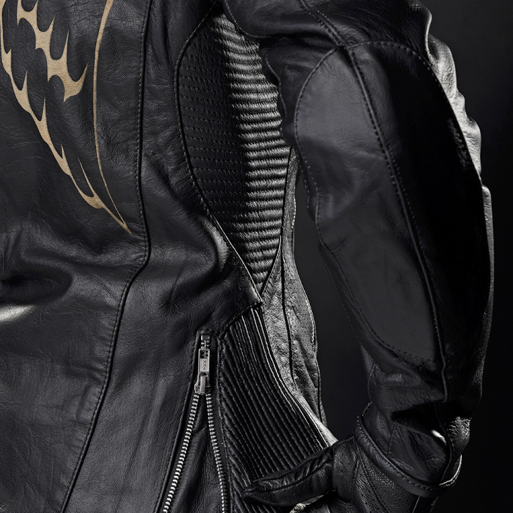 4SR Motorrad Lederjacke Angel Wings