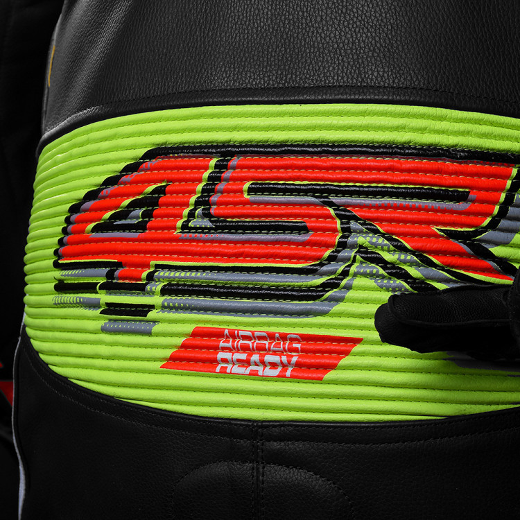 4SR Racing Neon AR Airbag Ready Motorrad Lederkombi 6