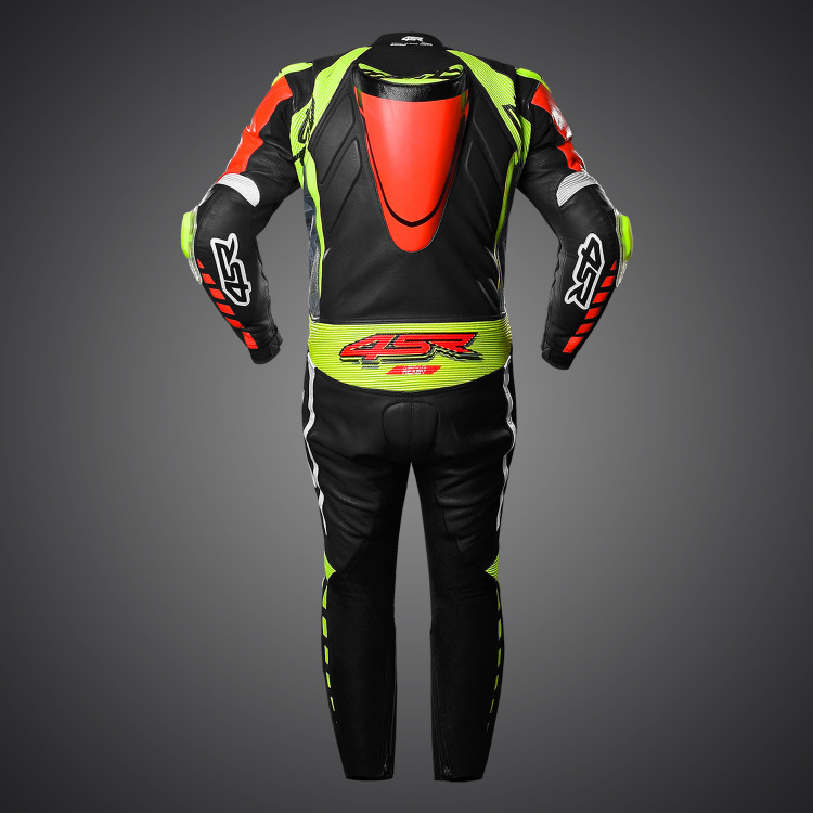4SR Racing Neon AR Airbag Ready Motorrad Lederkombi 3