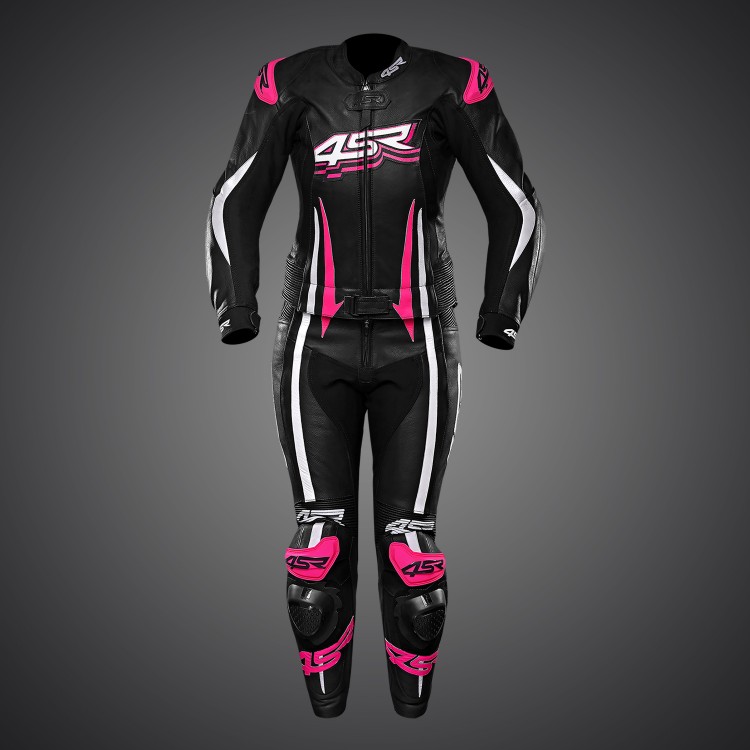 4SR Damen Motorrad Lederkombi Racing Lady Pink 2-Teiler 2