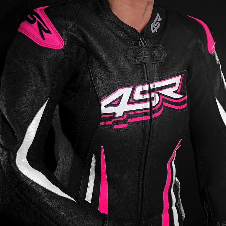 4SR Damen Motorrad Lederkombi Racing Lady Pink 2-Teiler 4