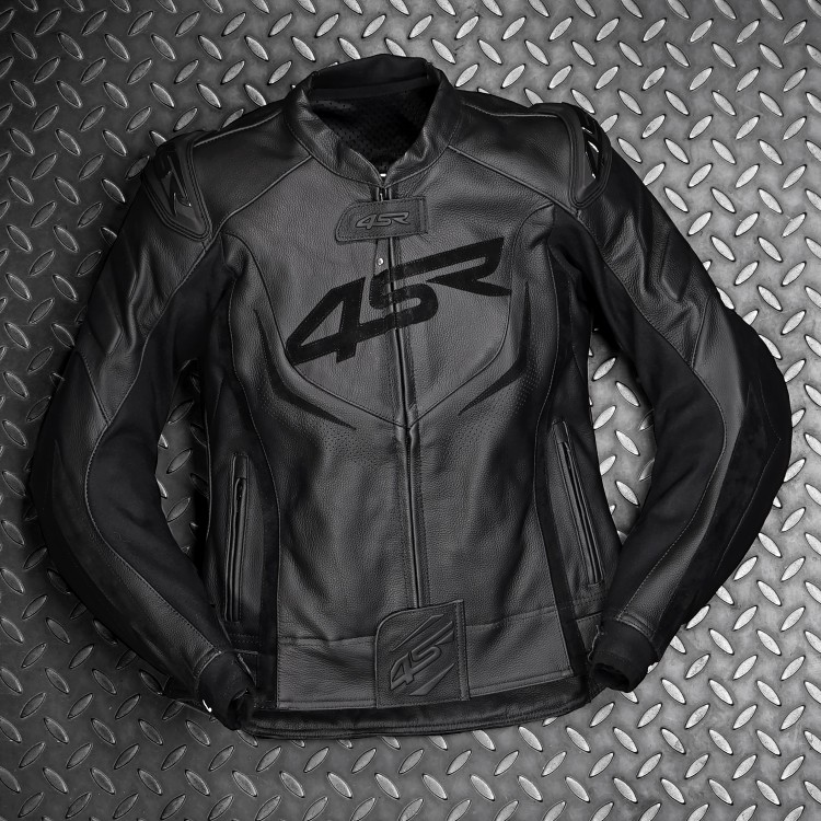 4SR Damen Sportliche Motorradlederjacke TT Replica Lady Black Series