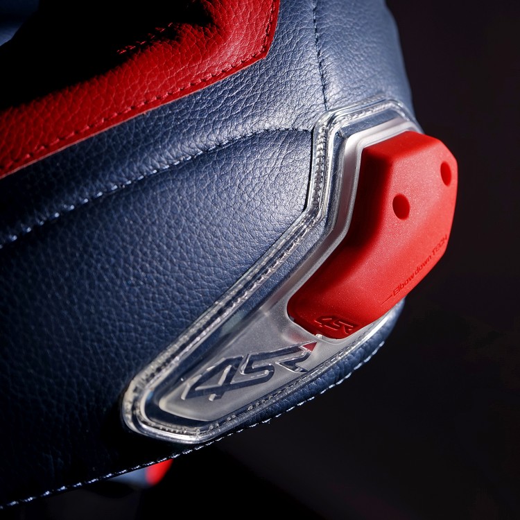 4SR Sportliche Motorradlederjacke TT Replica Tricolor 020