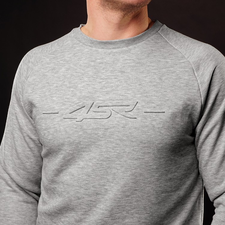 4SR herren Sweatshirt Logo EMB Grey