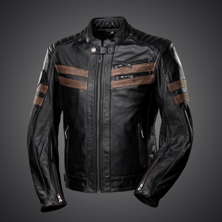 4SR Motorrad Lederjacke Cool Evo Brown 1
