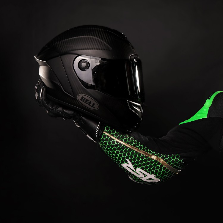 4SR Racing Monster Green AR Airbag Ready Motorrad Lederkombi 8