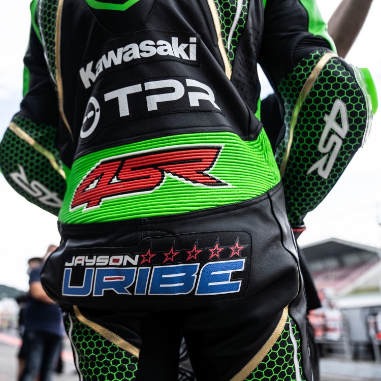 4SR Racing Monster Green AR Airbag Ready Motorrad Lederkombi 13