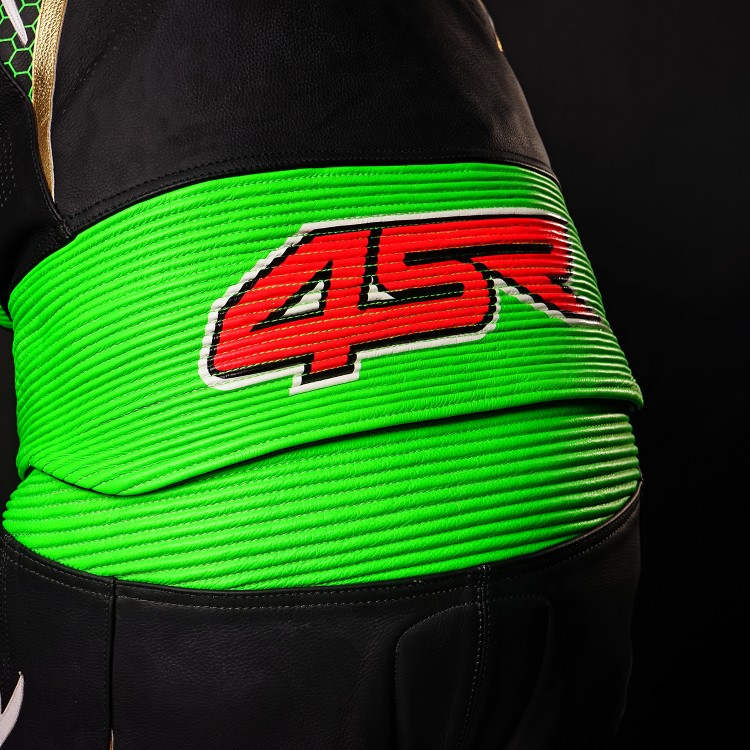 4SR RR Evo III Monster Green AR Airbag Ready Motorrad Lederkombi 2-Teiler 6