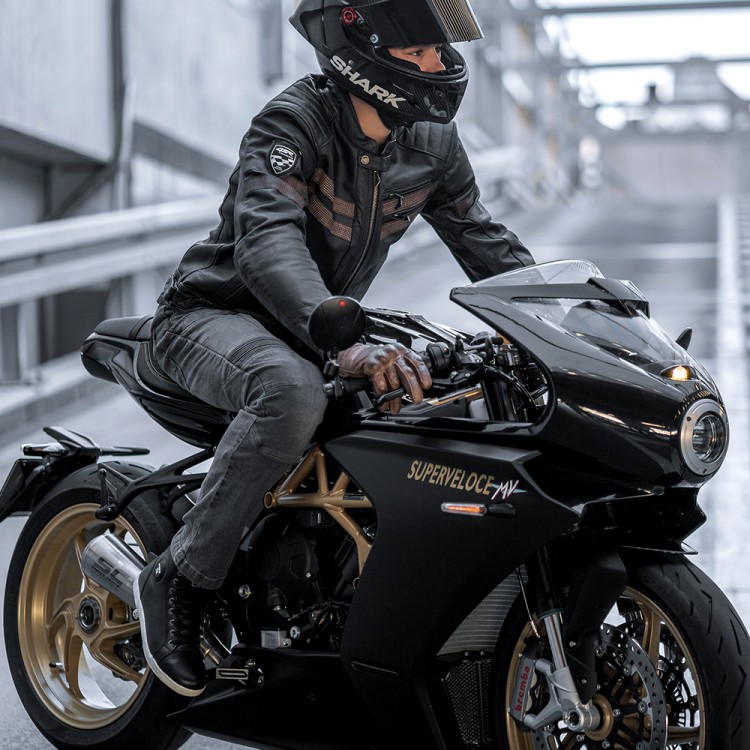 4SR kevlar motorradjeans Club Sport Grey