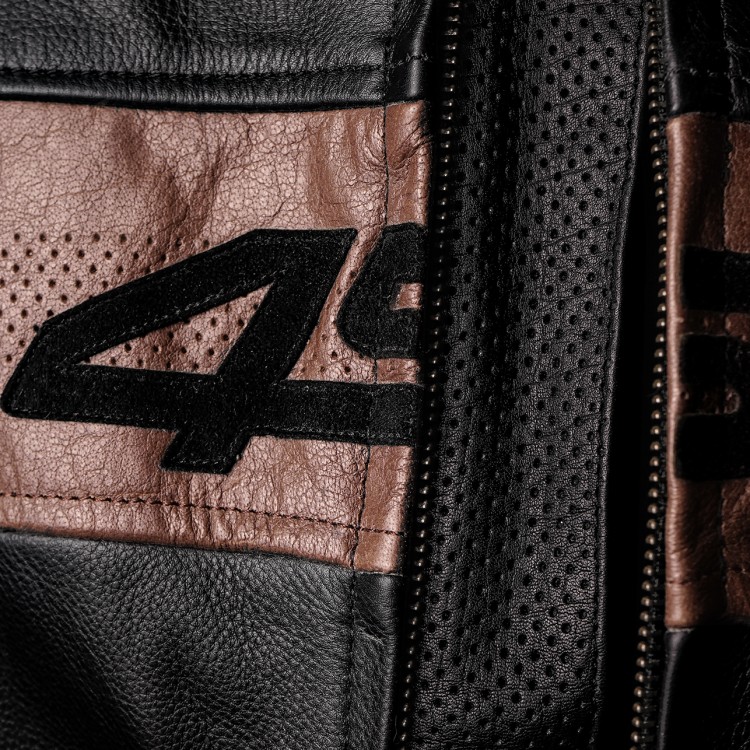 4SR Motorrad Lederjacke Hooligan Brown