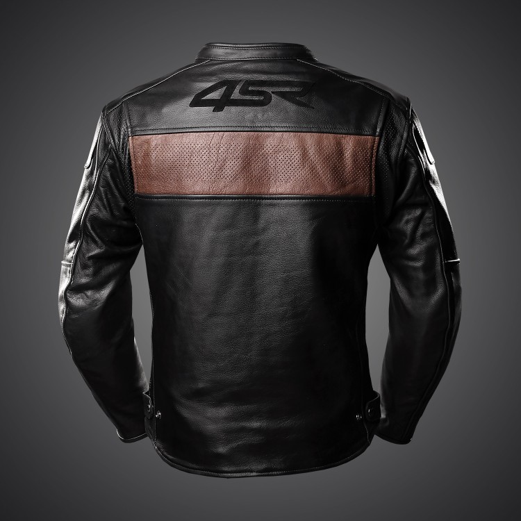 4SR Motorrad Lederjacke Hooligan Brown