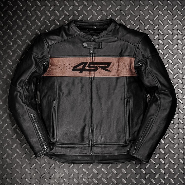 4SR Motorrad Lederjacke Hooligan Brown