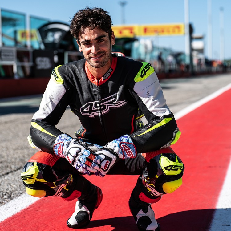 4SR Motorrad Lederkombi Racing Camo AR & Raffaele De Rosa WorldSSP 2022