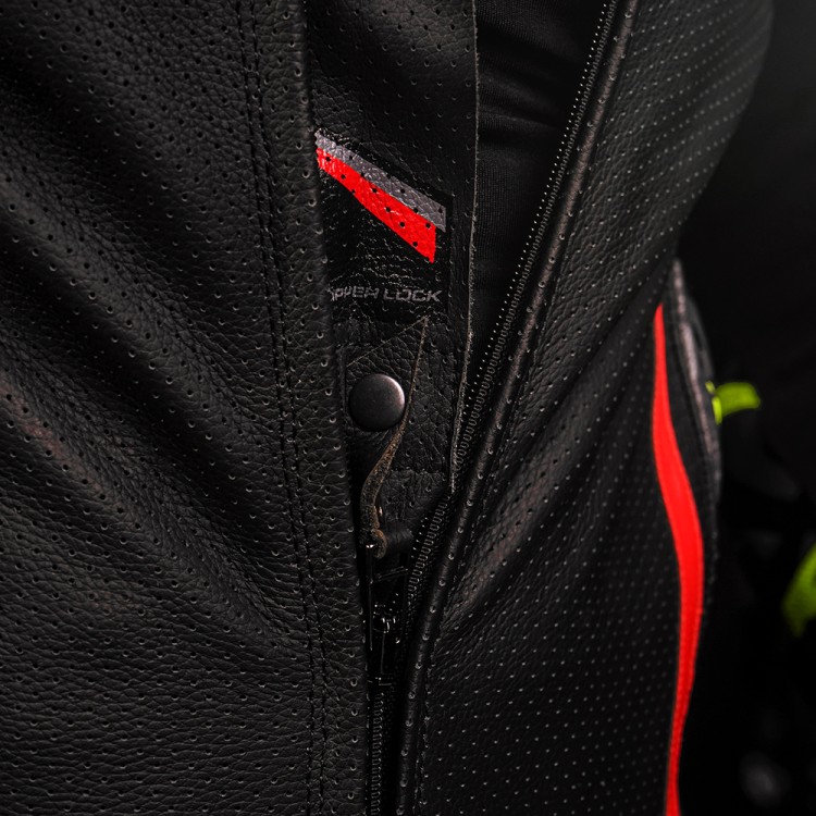 4SR Motorrad Lederkombi Racing Camo AR Airbag Ready - Patent auf der Innenseite des Hauptreißverschlusses