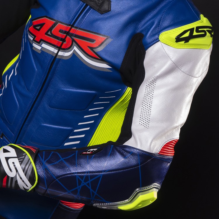 4SR Motorrad Lederkombi RR Evo Pearl Blue AR 2-Teiler 7