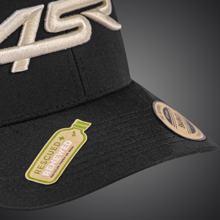 4SR Royal Black Snapback Cap mit 3D-Stickerei 4