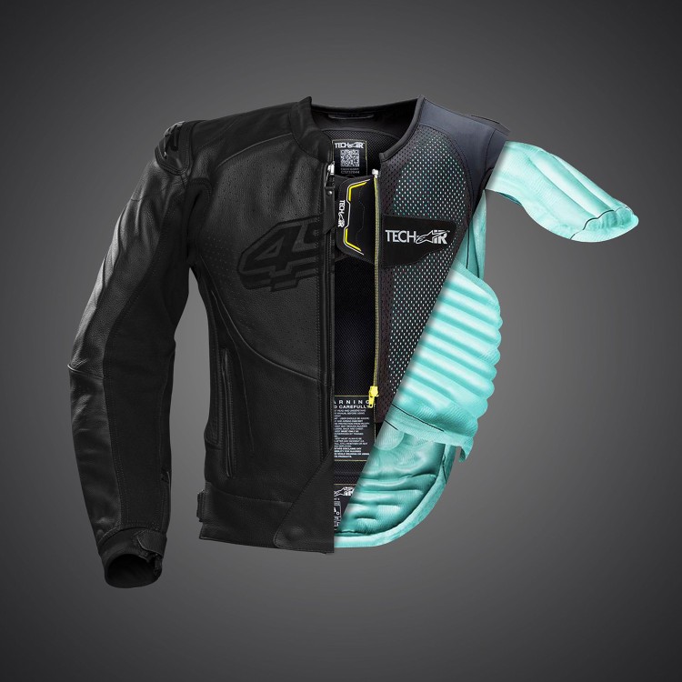 4SR Leder-Motorrad-Sportjacke Club Sport Black Series AR 13