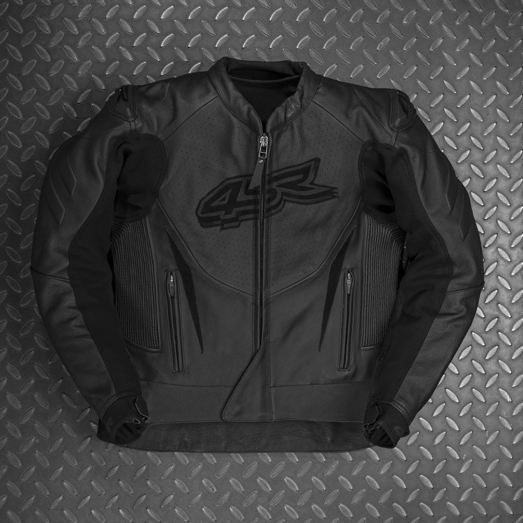 4SR Leder-Motorrad-Sportjacke Club Sport Black Series AR 3