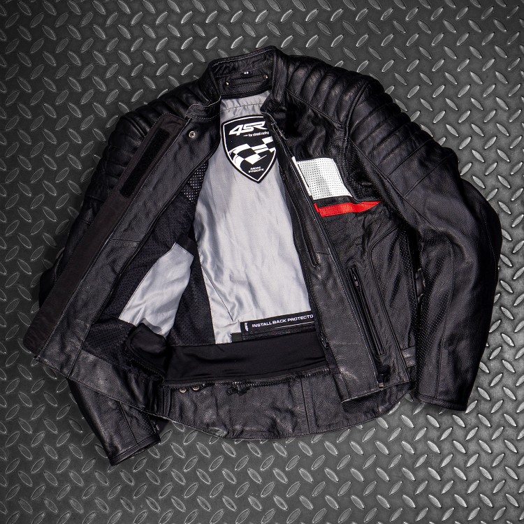 ROADSTER III RED - Motorrad-Lederjacke