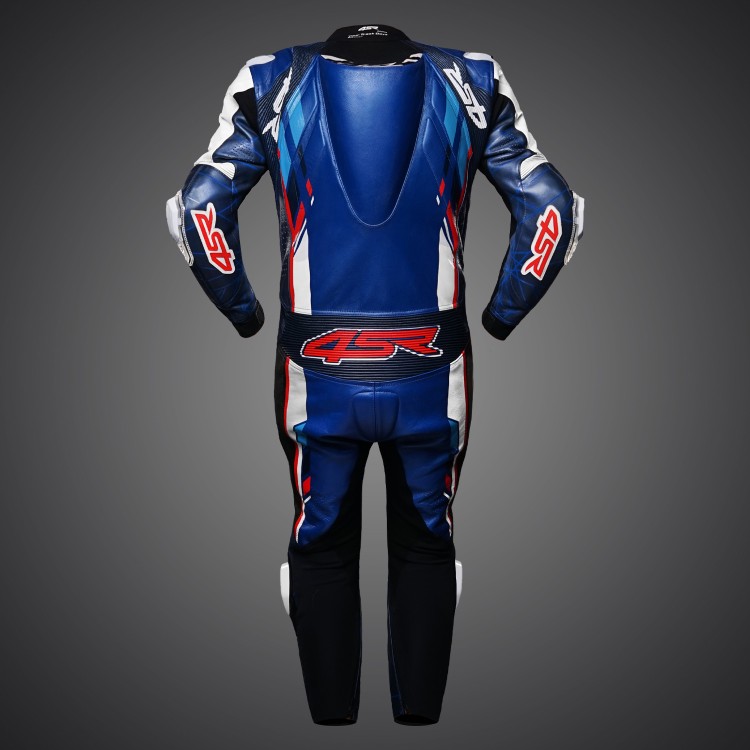 4SR Motorrad Lederkombi Racing Blue AR Airbag Ready