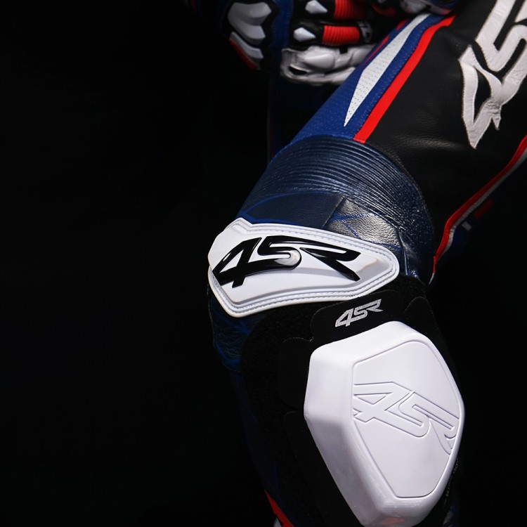 4SR Motorrad Lederkombi Racing Blue AR Airbag Ready