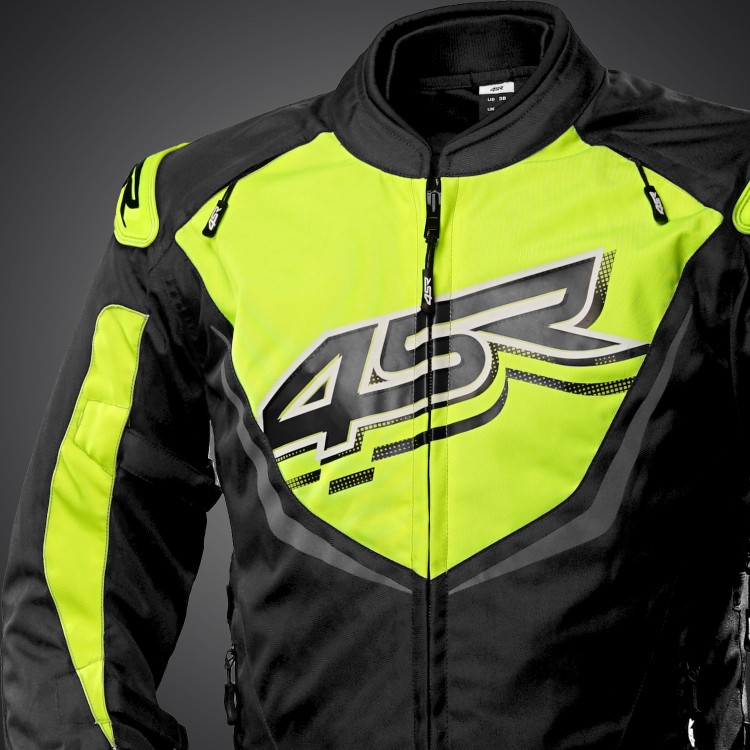 4SR Textil-Motorradjacke RTX Nitro - Frontansicht mit dem 4SR-Logo