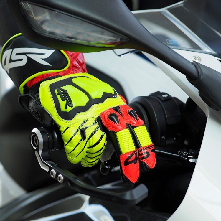 4SR Motorrad Handschuhe Stingray Race Spec Neon