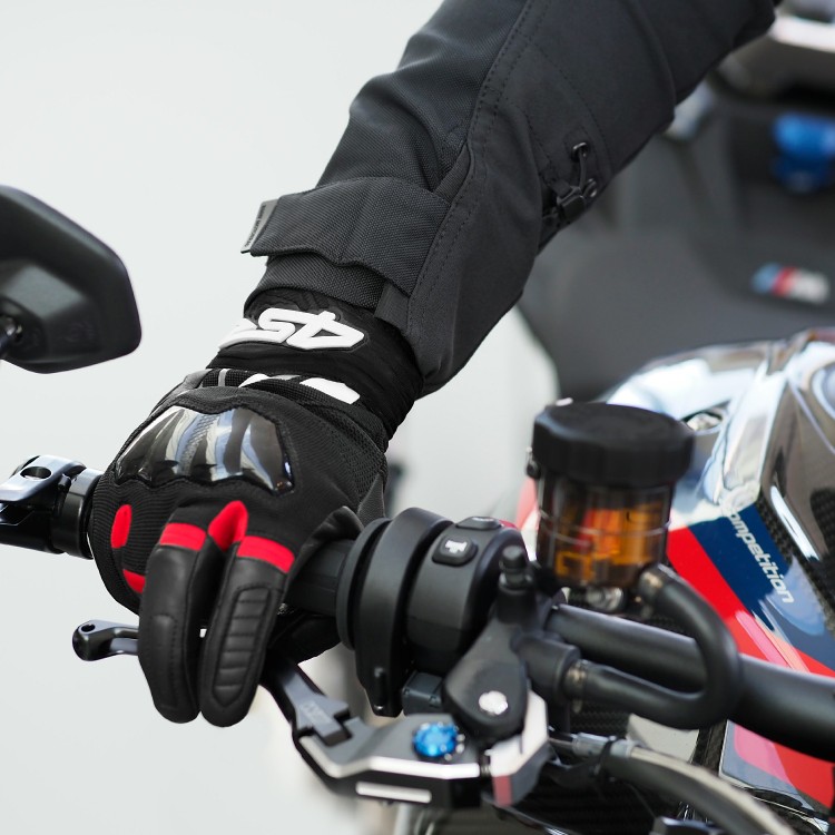 4SR Motorrad Handschuhe Stunt Red