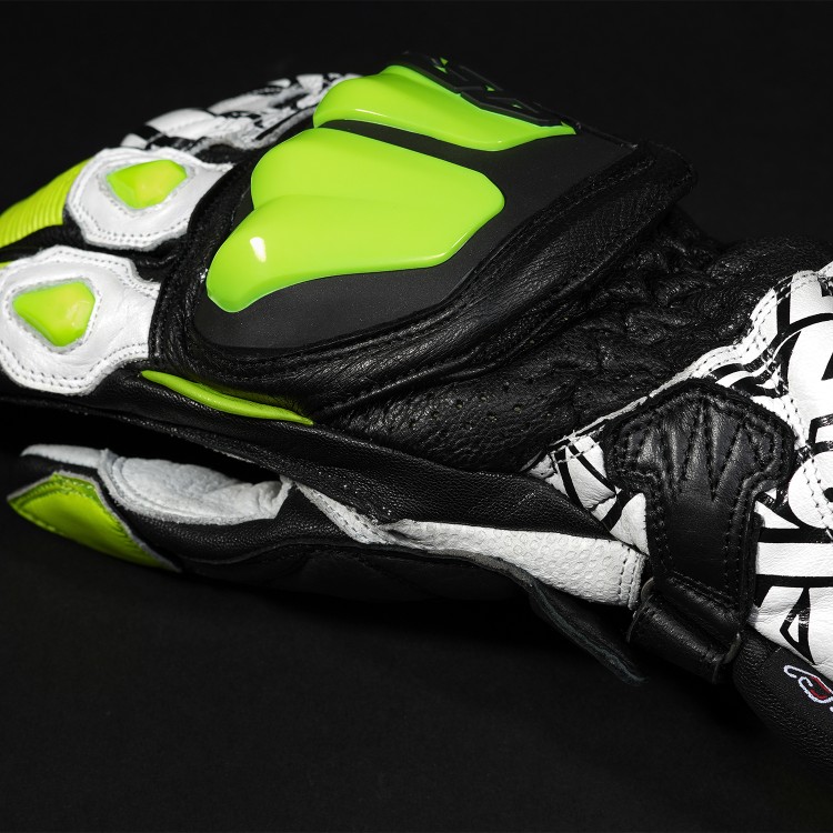 4SR Sport-Motorradhandschuhe RR Aramid Core White