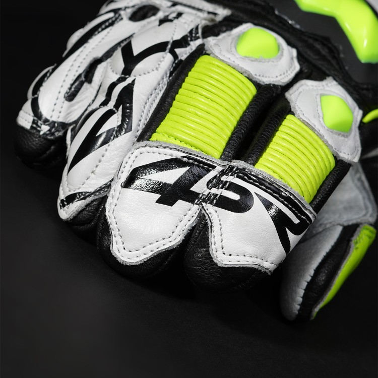 4SR Sport-Motorradhandschuhe RR Aramid Core White