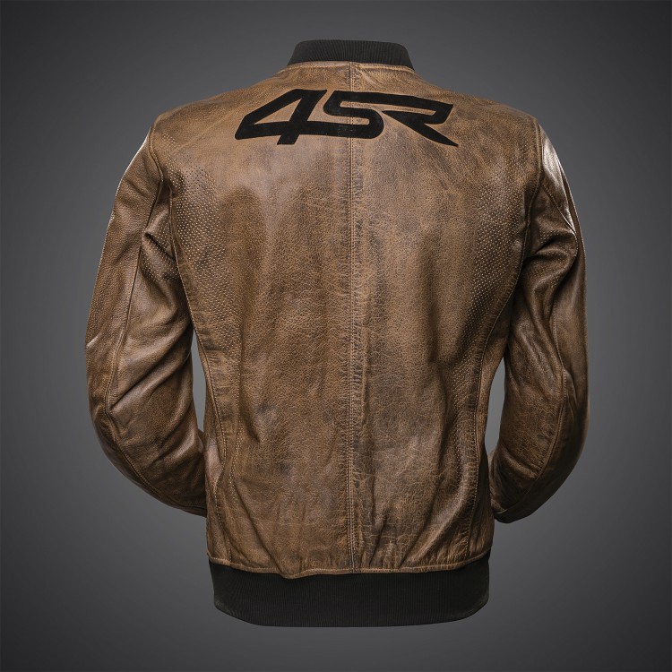 4SR Lederjacke Bomber Jacket Brown Patina